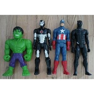 Captain America, Titan, The Hulk, Black Panther Set of 4 Action Figures 11.5"
